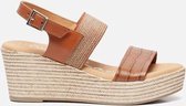 OH MY SANDALS Sandalen met sleehak cognac - Maat 39