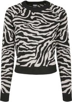 Urban Classics Sweater/trui -L- Short Tiger Zwart/Grijs