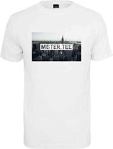 Urban Classics Heren Tshirt -XS- Mister Tee Skyline Wit