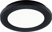 LED Plafondlamp - Badkamerlamp - Trion Camy - Opbouw Rond 10W - Spatwaterdicht IP44 - Dimbaar - Warm Wit 3000K - Mat Zwart - BSE