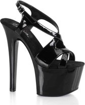 Pleaser Sandaal met enkelband, Paaldans schoenen -40 Shoes- SKY-330 Paaldans schoenen Zwart