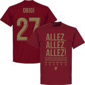 Liverpool Allez Allez Allez Origi 27 T-Shirt - Chili Rood - L