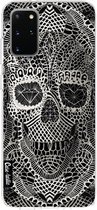 Casetastic Samsung Galaxy S20 Plus 4G/5G Hoesje - Softcover Hoesje met Design - Lace Skull Print