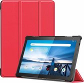 Case2go - Tablet hoes geschikt voor Lenovo Tab M10 FHD (2020) - 10.1 inch - Tri-Fold Book Case - TB-X605 / TB-X505 - Rood