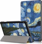 Case2go - Tablet hoes geschikt voor Lenovo Tab M10 FHD (2020) - 10.1 inch - Tri-Fold Book Case - TB-X605 / TB-X505 - Sterrenhemel
