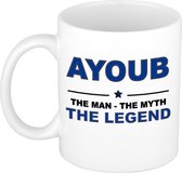 Ayoub The man, The myth the legend cadeau koffie mok / thee beker 300 ml