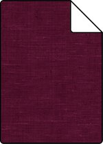 Proefstaal ESTAhome behang effen linnenstructuur bordeaux rood - 148697 - 26,5 x 21 cm