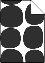 Proefstaal ESTAhome behang grafisch motief zwart wit - 139090 - 26,5 x 21 cm