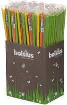 150 stuks Bolsius tuinkaarsfakkels - assorti in display 700/25 (1,5 uur)