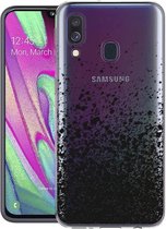 iMoshion Design voor de Samsung Galaxy A40 hoesje - Spetters - Zwart