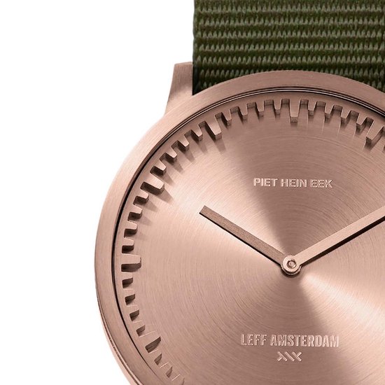 LEFF amsterdam - T40 - Horloge - Nylon - Rosé/Groen - Ø 40mm