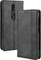 Magnetische gesp Retro Crazy Horse Texture Horizontale Flip Leather Case voor Nokia 4.2, met houder & kaartsleuven & fotolijst (zwart)