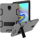 Contrasterende kleur siliconen + pc schokbestendige hoes voor Galaxy Tab A 10.5 T590, met houder