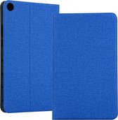 Universele spanning ambachtelijke doek TPU beschermhoes voor Huawei Honor Tab 5 8 inch / Mediapad M5 Lite 8 inch, met houder (blauw)