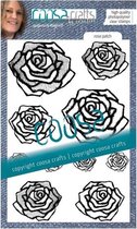 COOSA Crafts Clear stamp - A6 Love my jeans - Rose patch