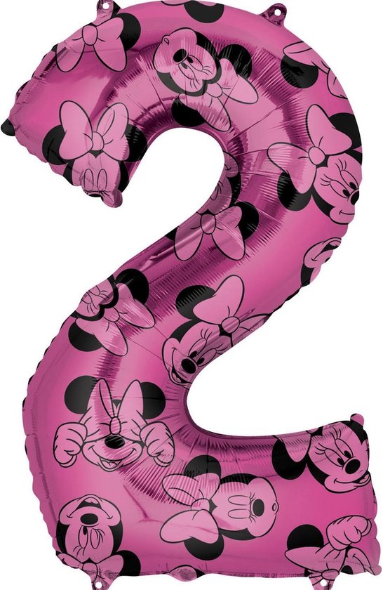 Amscan Folieballon Minnie Mouse 2 Jaar Junior 43 X 66 Cm Roze