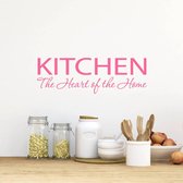 Muursticker Kitchen The Heart Of The Home -  Roze -  120 x 40 cm  -  keuken  engelse teksten  alle - Muursticker4Sale