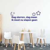 Muursticker Dag Sterren, Dag Maan - Donkerblauw - 80 x 28 cm - baby en kinderkamer