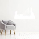 Muursticker Rotterdam -  Wit -  120 x 74 cm  -  woonkamer  steden  alle - Muursticker4Sale