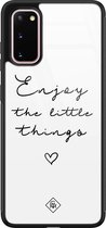 Samsung S20 hoesje glass - Enjoy life | Samsung Galaxy S20 case | Hardcase backcover zwart