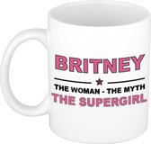 Britney The woman, The myth the supergirl cadeau koffie mok / thee beker 300 ml