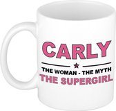 Carly The woman, The myth the supergirl cadeau koffie mok / thee beker 300 ml