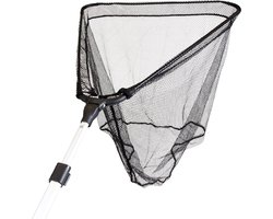 Eurocatch Allround Rubber Landingnet - Schepnet - Visnet - 40x40 - Aluminium steel 2m - Opklapbaar - Uitschuifbaar - Stevig