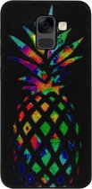 ADEL Siliconen Back Cover Softcase Hoesje Geschikt voor Samsung Galaxy A8 Plus (2018) - Ananas Kleur