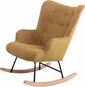 Fauteuil Rocking - Goud - Schommel stoel - 92 x 100 x 68 - Stof