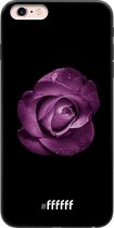 6F hoesje - geschikt voor iPhone 6 Plus -  Transparant TPU Case - Purple Rose #ffffff