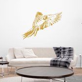 Muursticker Papegaai -  Goud -  80 x 54 cm  -  slaapkamer  woonkamer  dieren - Muursticker4Sale