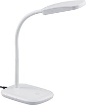 LED Bureaulamp - Trion Bolina - 3W - Warm Wit 3000K - Dimbaar - Rechthoek - Glans Wit - Kunststof