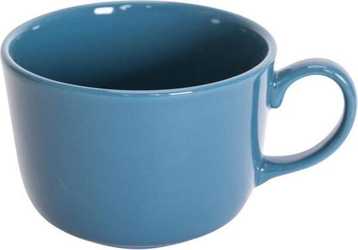 Cosy&Trendy - Serena Blue Lagoon - jumbo beker - glanzend blauw - 49cl