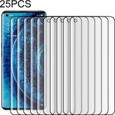 25 STUKS voor OPPO Find X2 9H HD 3D gebogen gehard glasfilm (zwart)