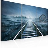 Schilderijen Op Canvas - Schilderij - A journey in the fog 60x40 - Artgeist Schilderij