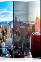 Kamerscherm - Scheidingswand - Vouwscherm - Sunrise over Manhattan [Room Dividers] 135x172 - Artgeist Vouwscherm