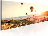 Schilderijen Op Canvas - Schilderij - Balloon Rides 135x45 - Artgeist Schilderij