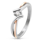 Ring Dames - Ringen Dames - Ringen Vrouwen - Zilverkleurig - Zilveren Kleur - Ring - Stijlvol met Unieke Twist - Twisted
