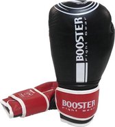 Booster Fight Gear - Leren bokshandschoenen - Leather zwart rood - 10oz