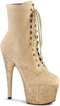 Pleaser Enkellaars -39 Shoes- ADORE-1020FSMG US 9 Beige