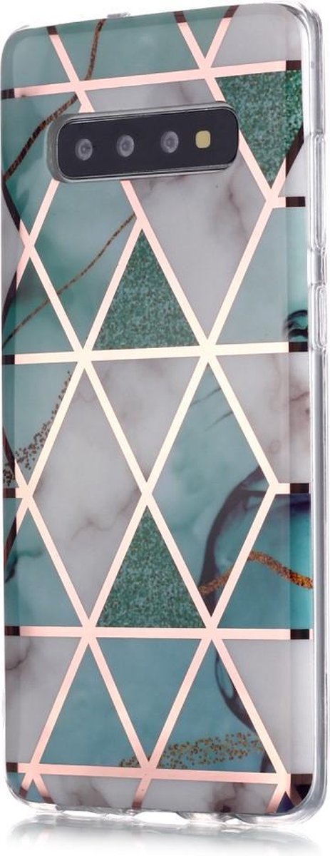 Coverup Marble Design TPU Back Cover - Geschikt voor Samsung Galaxy S10 Plus Hoesje - Mint op Prijzenvolger.com