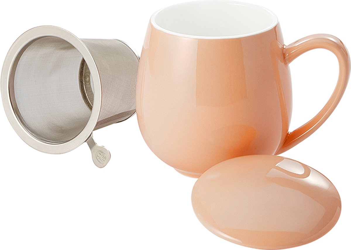 Filtre à thé en inox avec couvercle, à placer directement dans le mug !