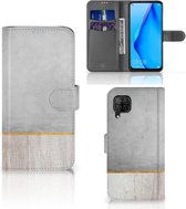 Smartphone Hoesje Huawei P40 Lite Magnet Case Cadeau voor Vader Wood Concrete
