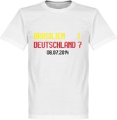 Brazilië - Duitsland 1-7 Scoreboard T-Shirt - XL