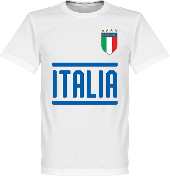 Italië Team T-Shirt - Wit - XS
