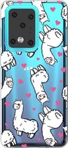 Softcase hoes - Geschikt voor Samsung Galaxy S20 Ultra - Alpaca