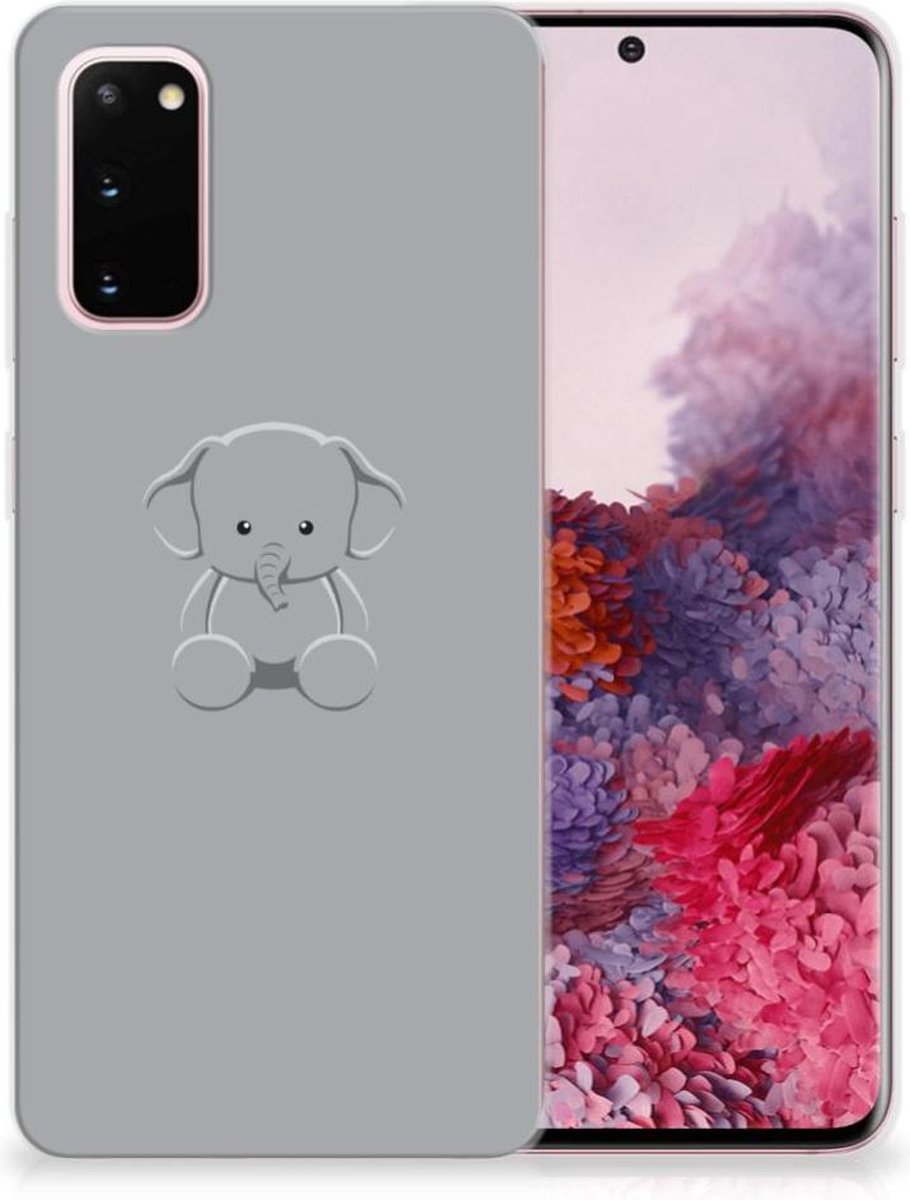 Samsung Galaxy S20 Telefoonhoesje met Naam Grijs Baby Olifant