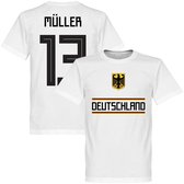 Duitsland Müller 13 Team T-Shirt - Wit - XXL