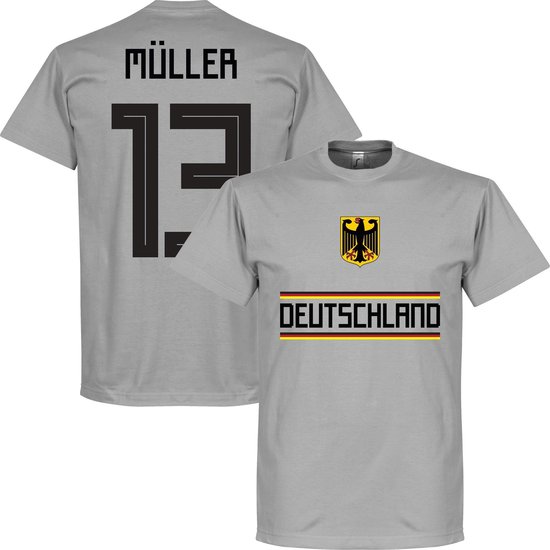 Duitsland Müller 13 Team T-Shirt - Grijs - S