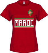 Marokko Dames Team T-Shirt - Rood - S